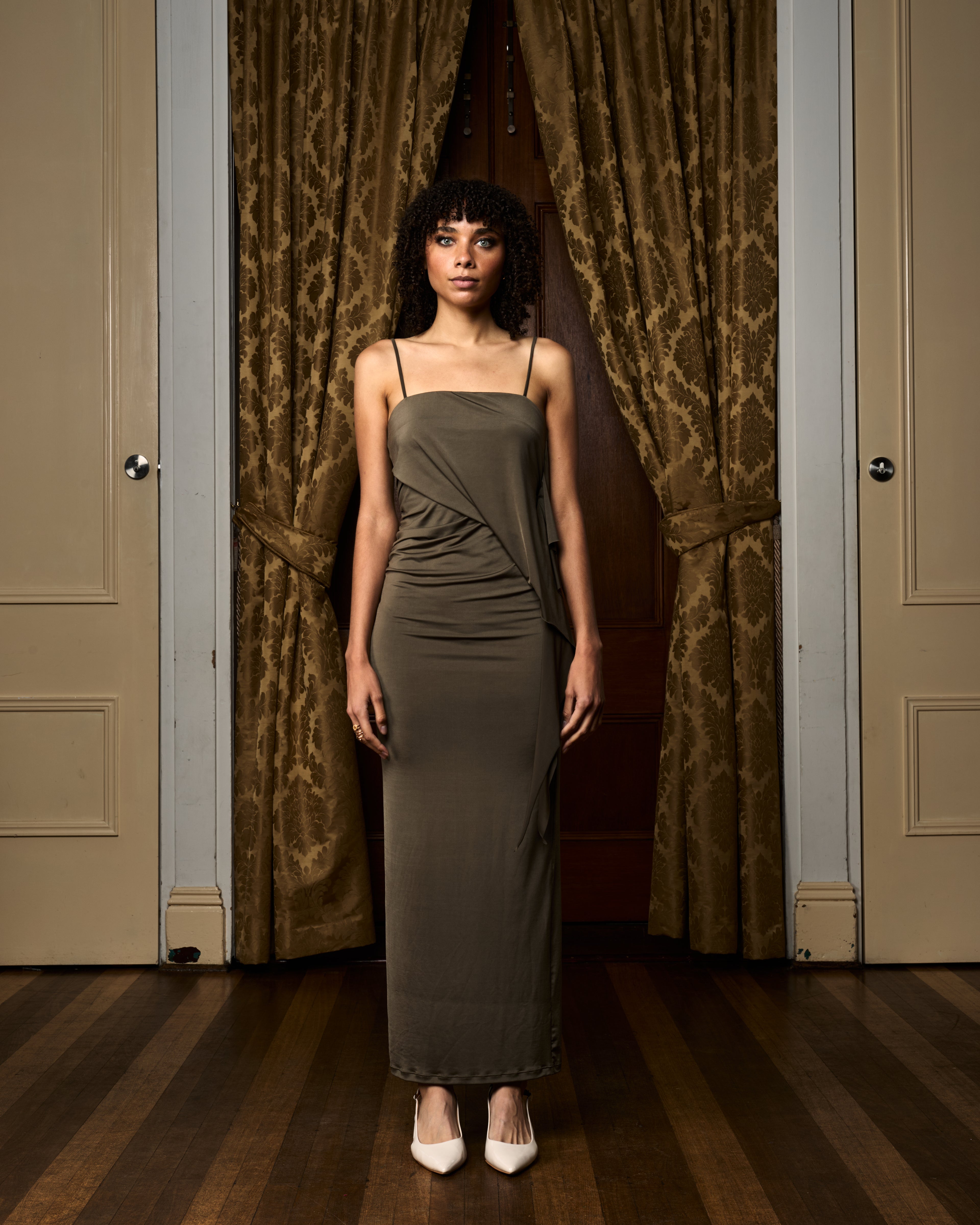 Blissful Maxi Drape Dress